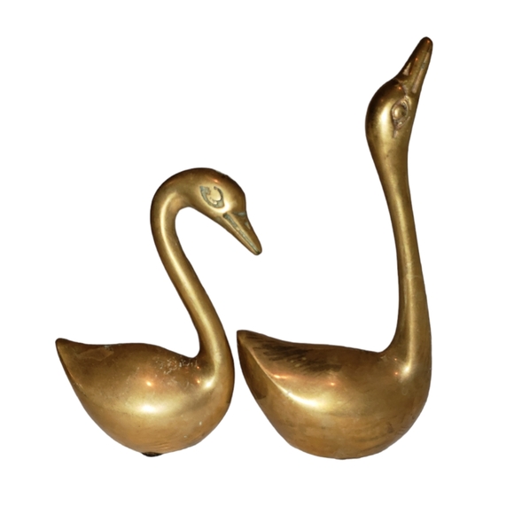 Genuine Brass Other - Vintage Genuine Solid Brass Swan/Geese, Set of 2